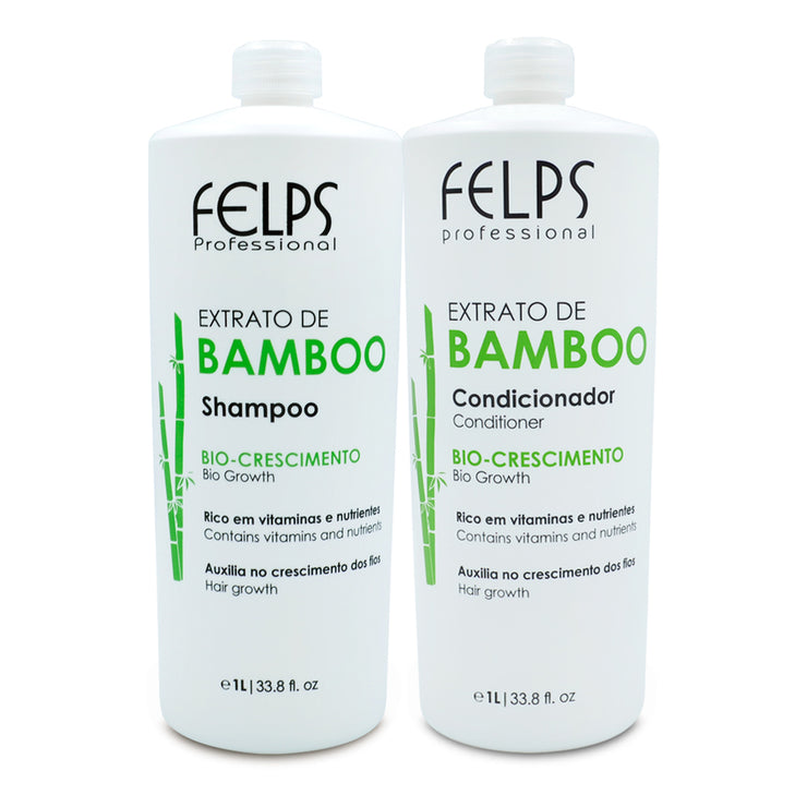 Kit Felps Shampoo Conditioner Bamboo Extract Bio-Growth Contains Vitamins Hair Care 2x1L/2x33.8fl.oz