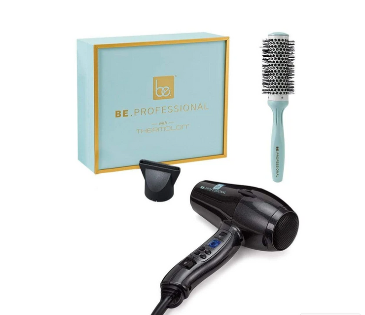Professional Digital 1875W Blow Dryer & Brush Gift Set