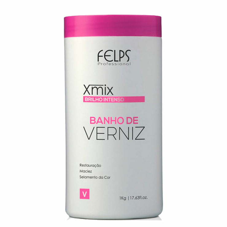 Felps Banho Verniz Xmix Varnish Bath Mask Intense Shine Hair Restoration Hair Care 1Kg/17.6fl.oz