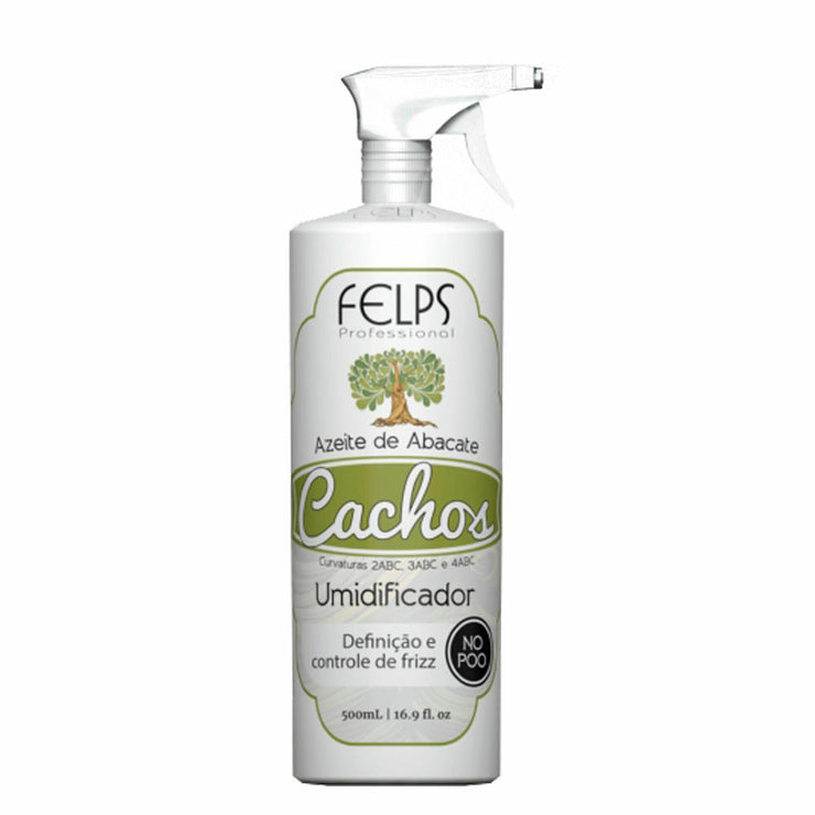 Felps Umidificador Curls Avocado Olive Oil Humidifier Azeite Abacate Cachos Hair Care 500ml/16.9fl.oz