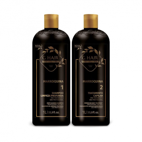 G.HAIR Moroccan Capillary Smoothing Keratin Treatment Kit (2x1L/33.8oz)