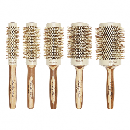 Olivia Garden Healthy Hair Eco Friendly Natural Bamboo Ceramic Ionic Thermal Brush Collection (HHT)